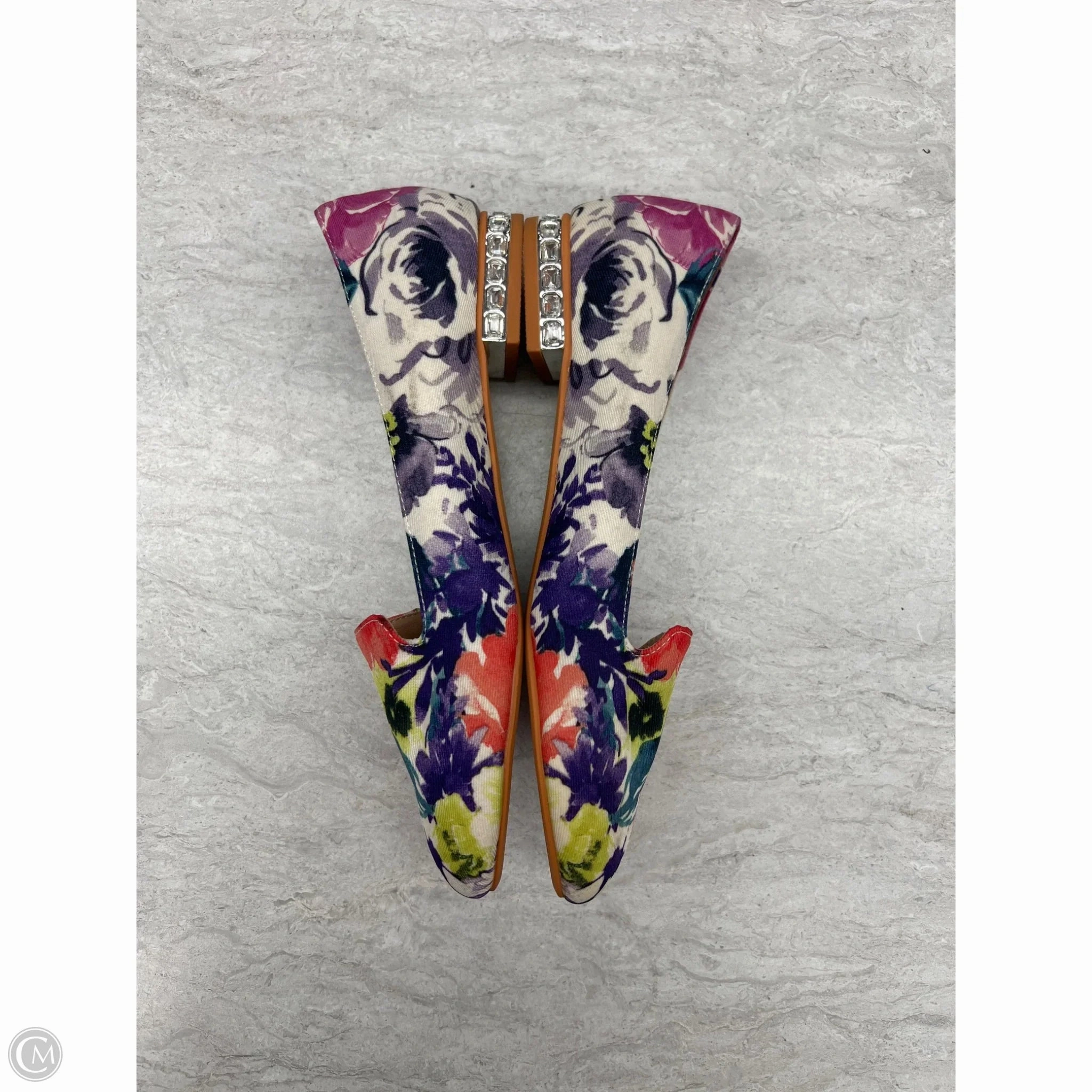 Shoes Heels Kitten By Clothes Mentor In Floral Print, Size: 7.5