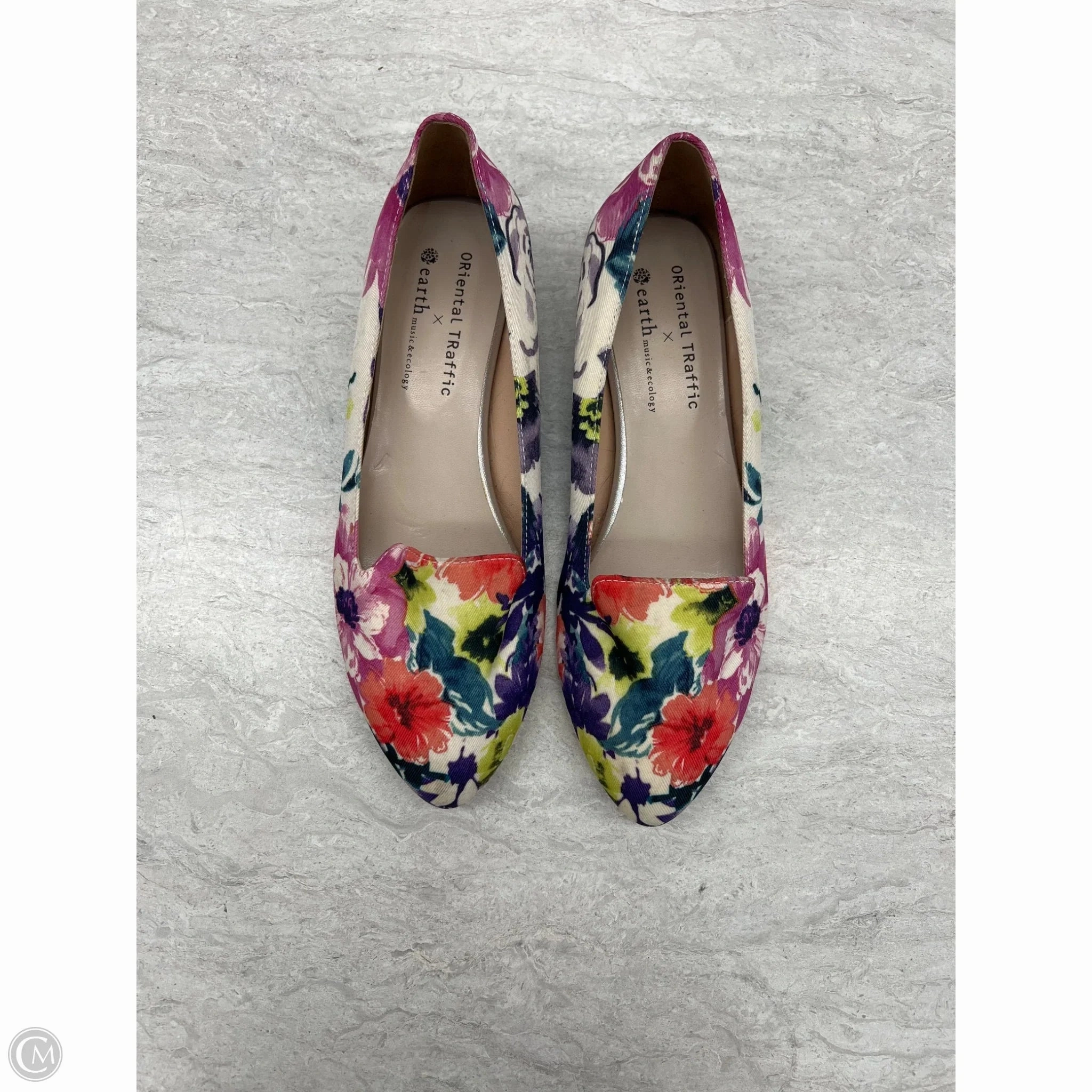 Shoes Heels Kitten By Clothes Mentor In Floral Print, Size: 7.5