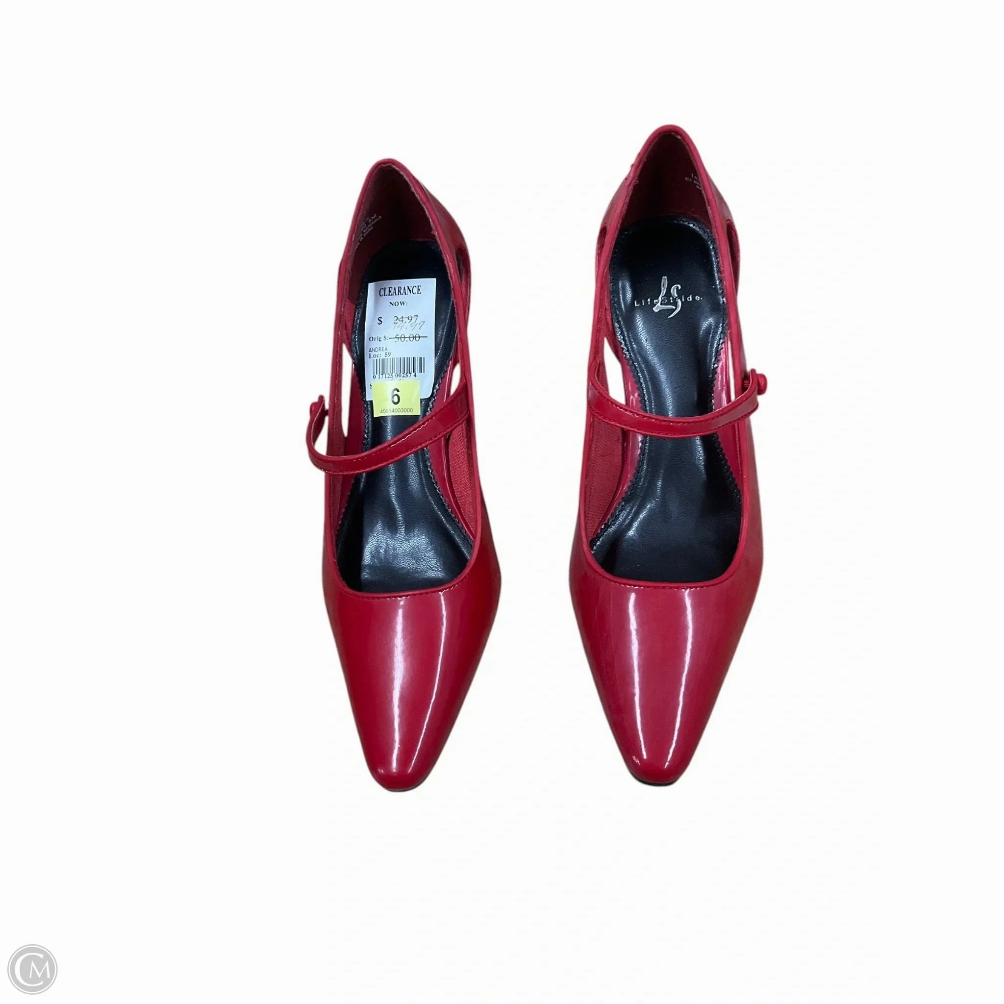 Shoes Heels Kitten By Clothes Mentor In Red, Size: 6