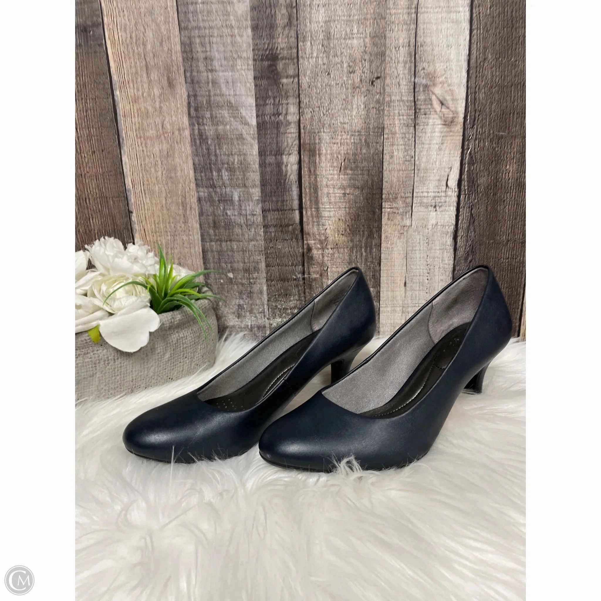 Shoes Heels Kitten By Life Stride In Navy, Size: 7.5