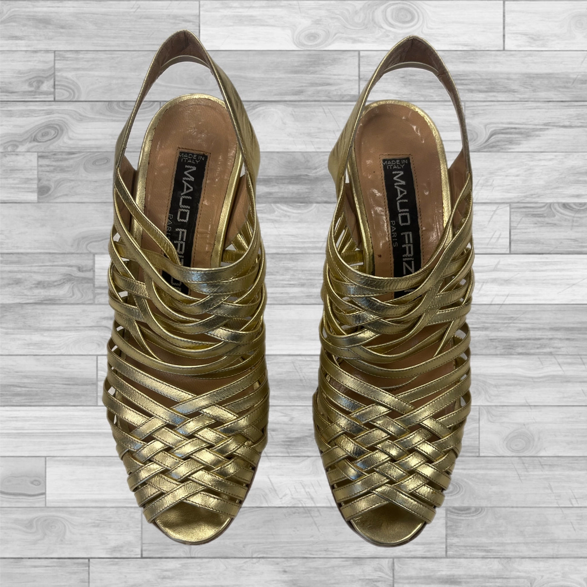 Shoes Heels Stiletto By Cmb In Gold, Size: 6
