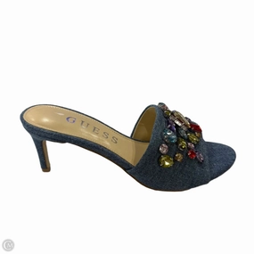 Shoes Heels Stiletto By Guess In Blue, Size: 8.5