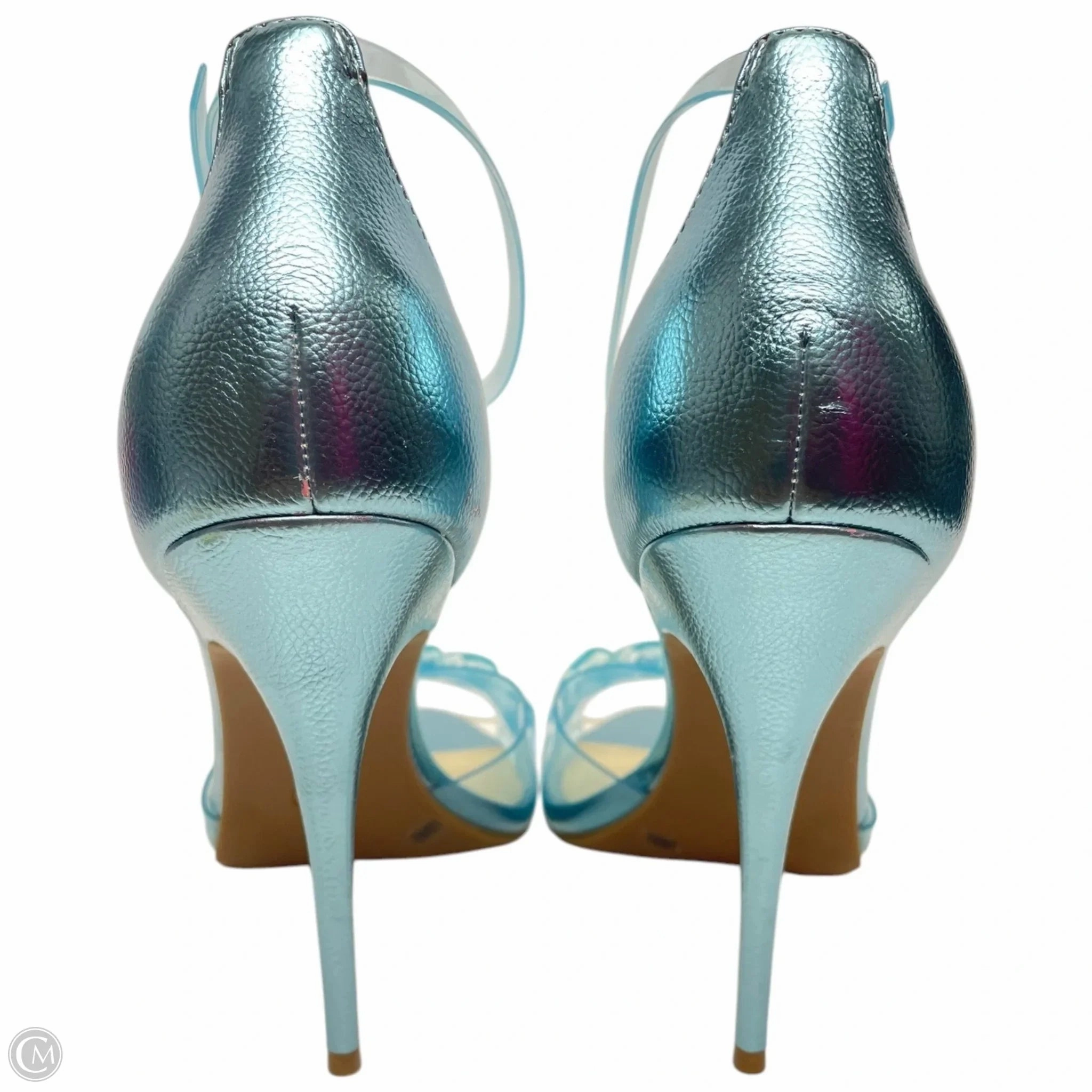 Shoes Heels Stiletto By Jessica Simpson In Blue & Cream, Size: 10