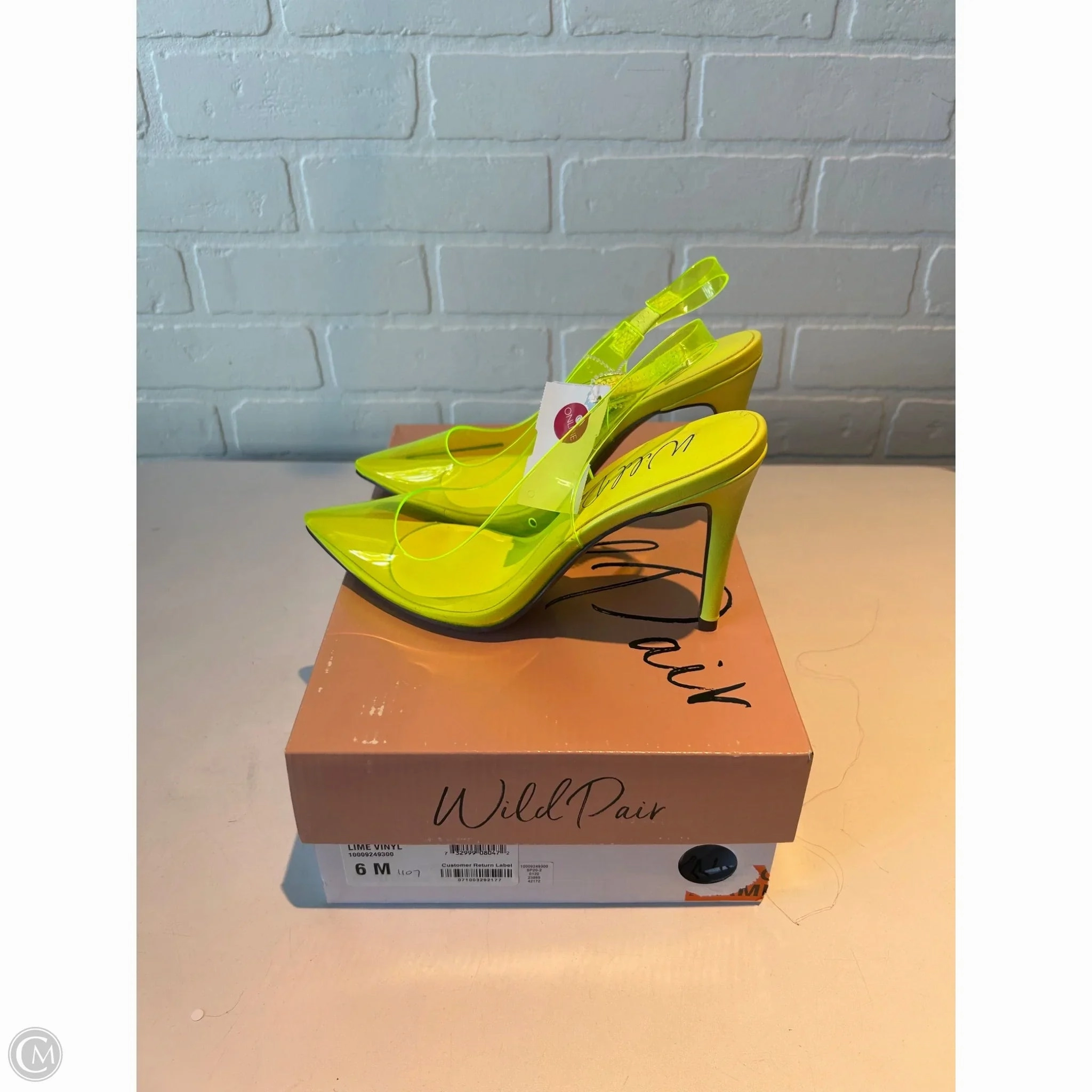 Shoes Heels Stiletto By WILD PAIR In Green, Size: 6