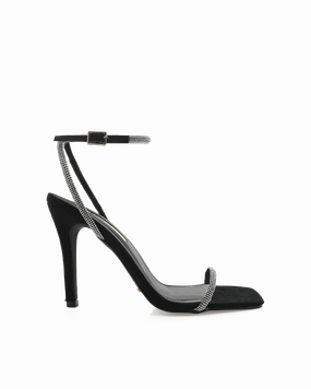 STARLETTE - DIAMANTE-BLACK SUEDE