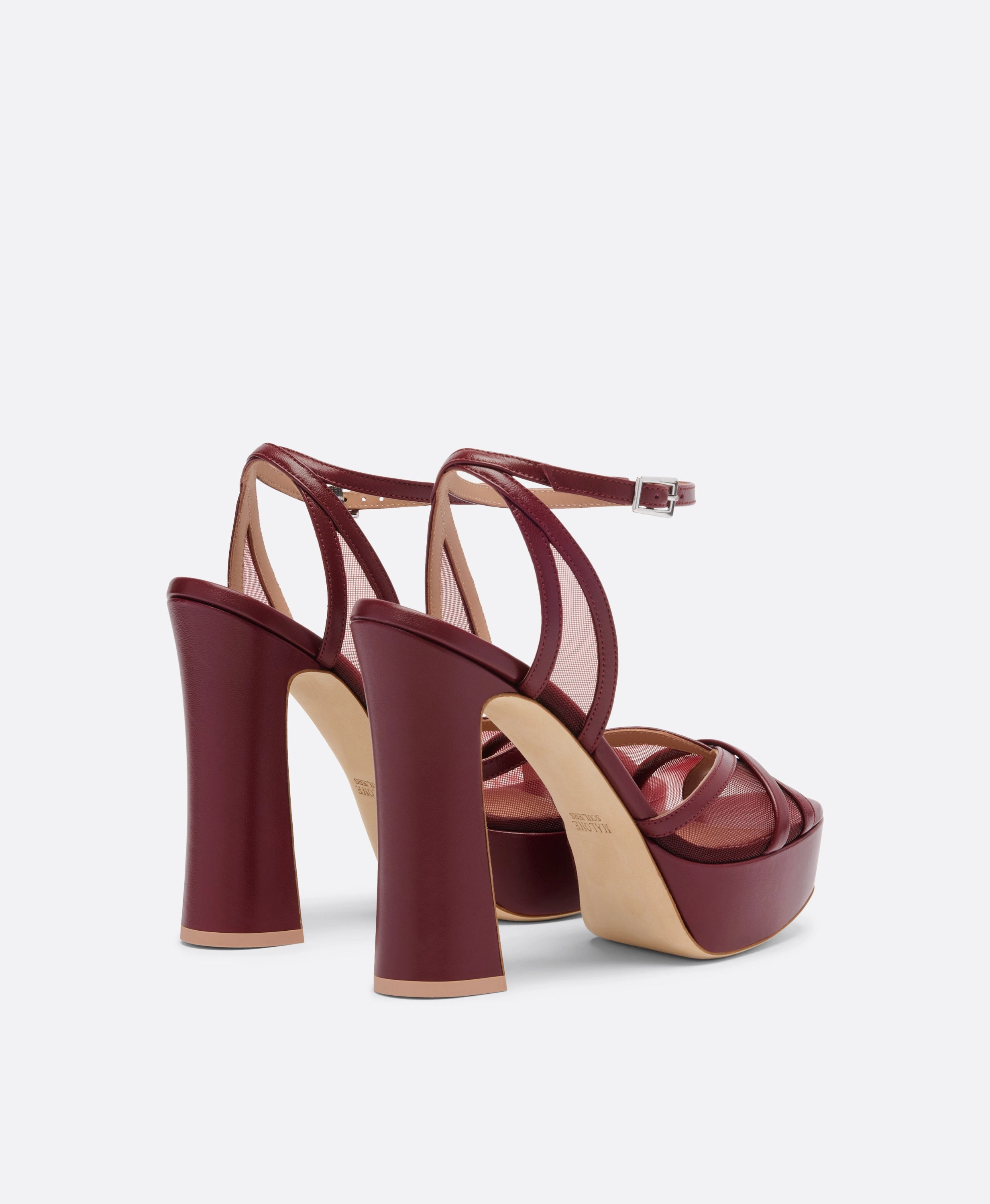 Sylvie 125 Red Mesh Platform Sandals