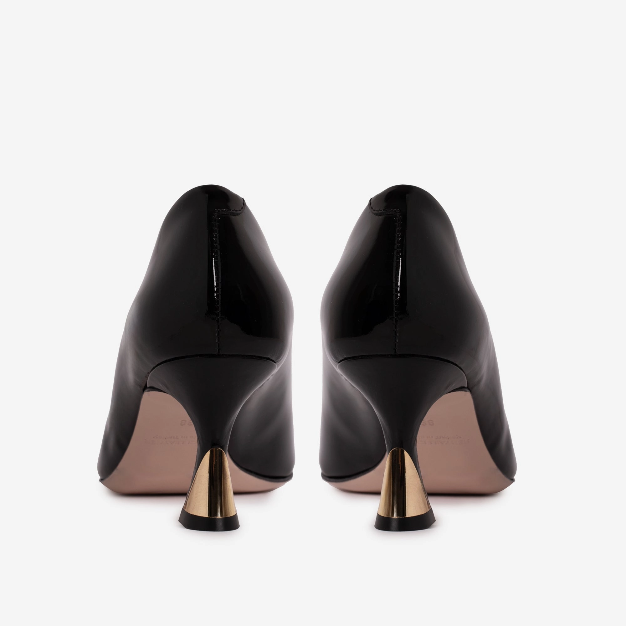 The Brunello Black Patent Leather Pump Women Shoe