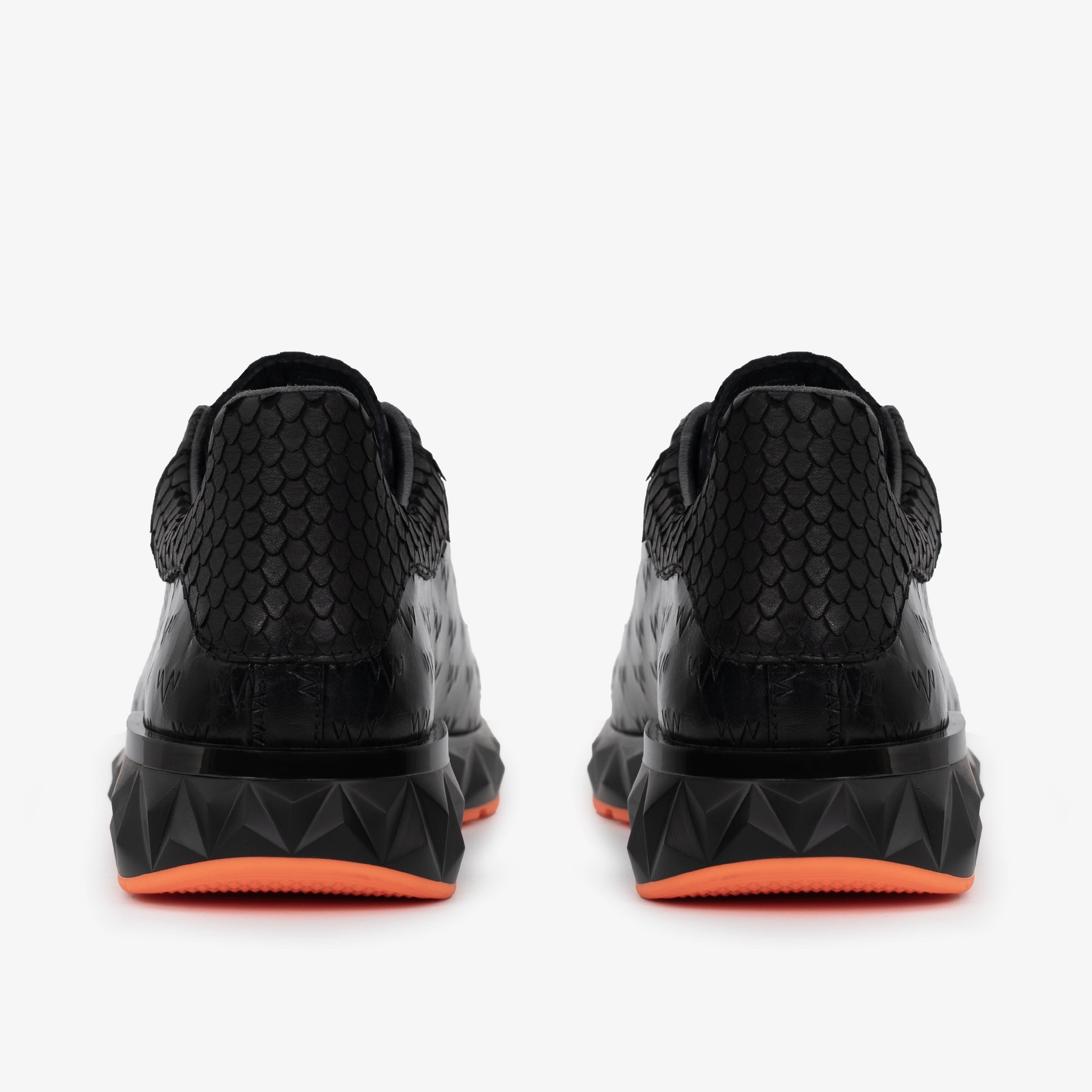 The Caesars Black Leather  Men Sneaker