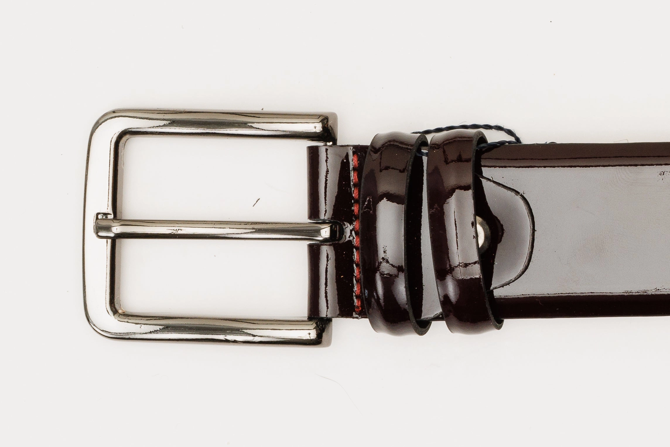 The Dodoma Burgundy Patent Leather Belt