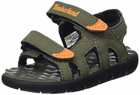 Timberland Unisex-Kinder Perkins Row 2-Strap Peeptoe Sandalen. Grün (Verde (Grape Leaf) Tb0a24y7a581). 27 EU
