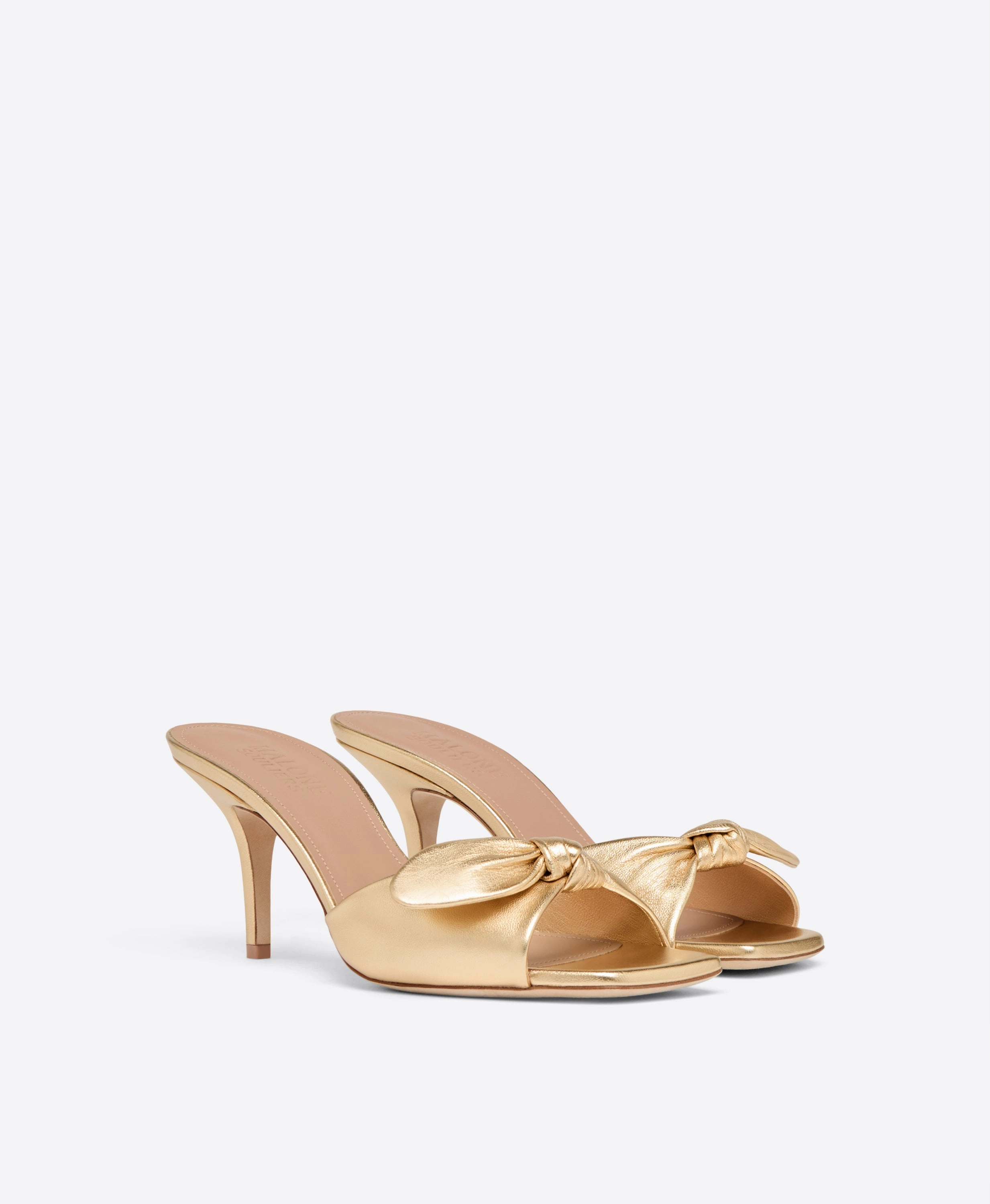 Vargas 70 Gold Leather Heeled Sandals