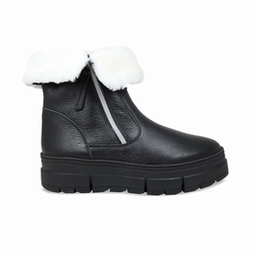 Wonder: Black Leather & Shearling