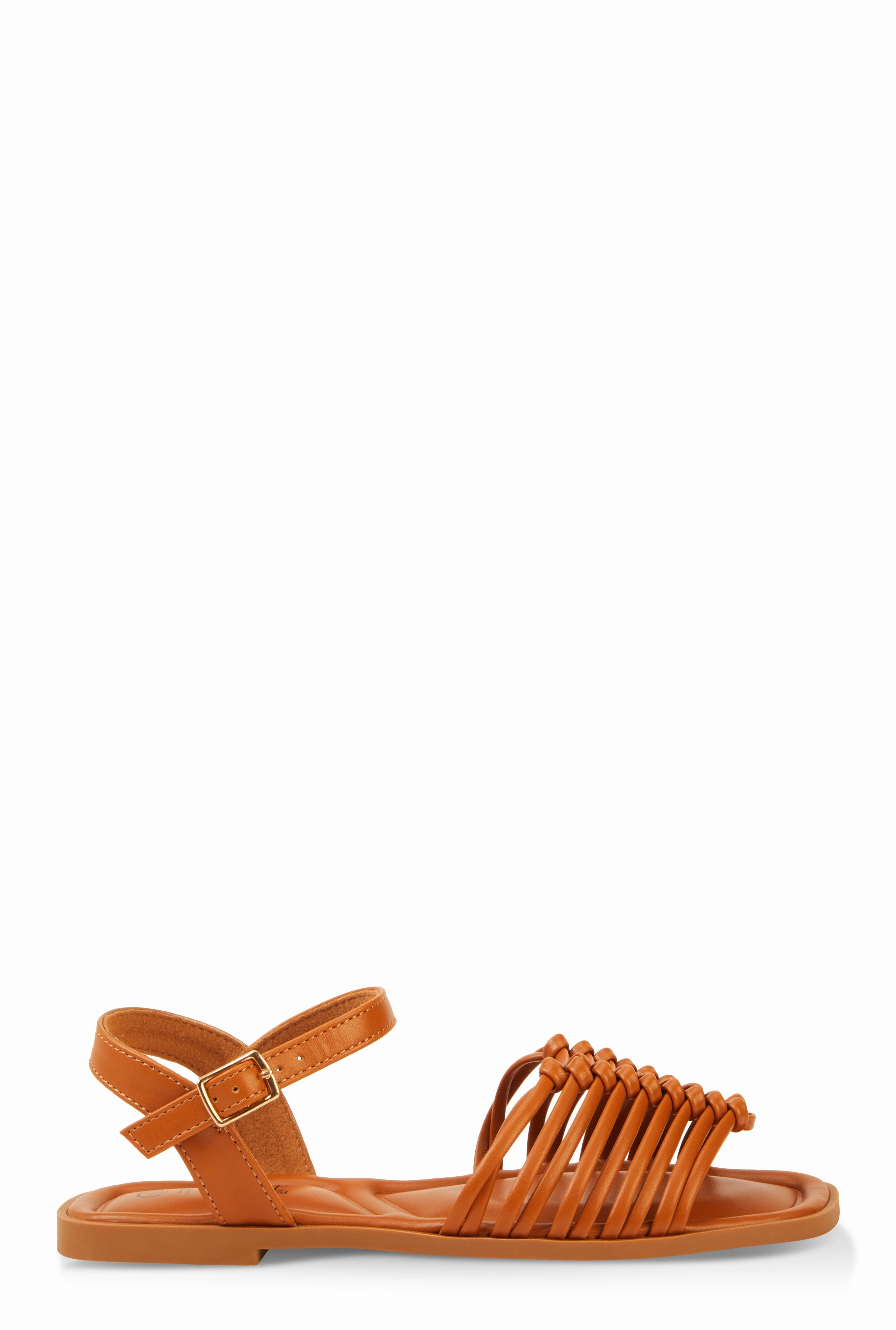 Woven Band Ankle Strap Sandals