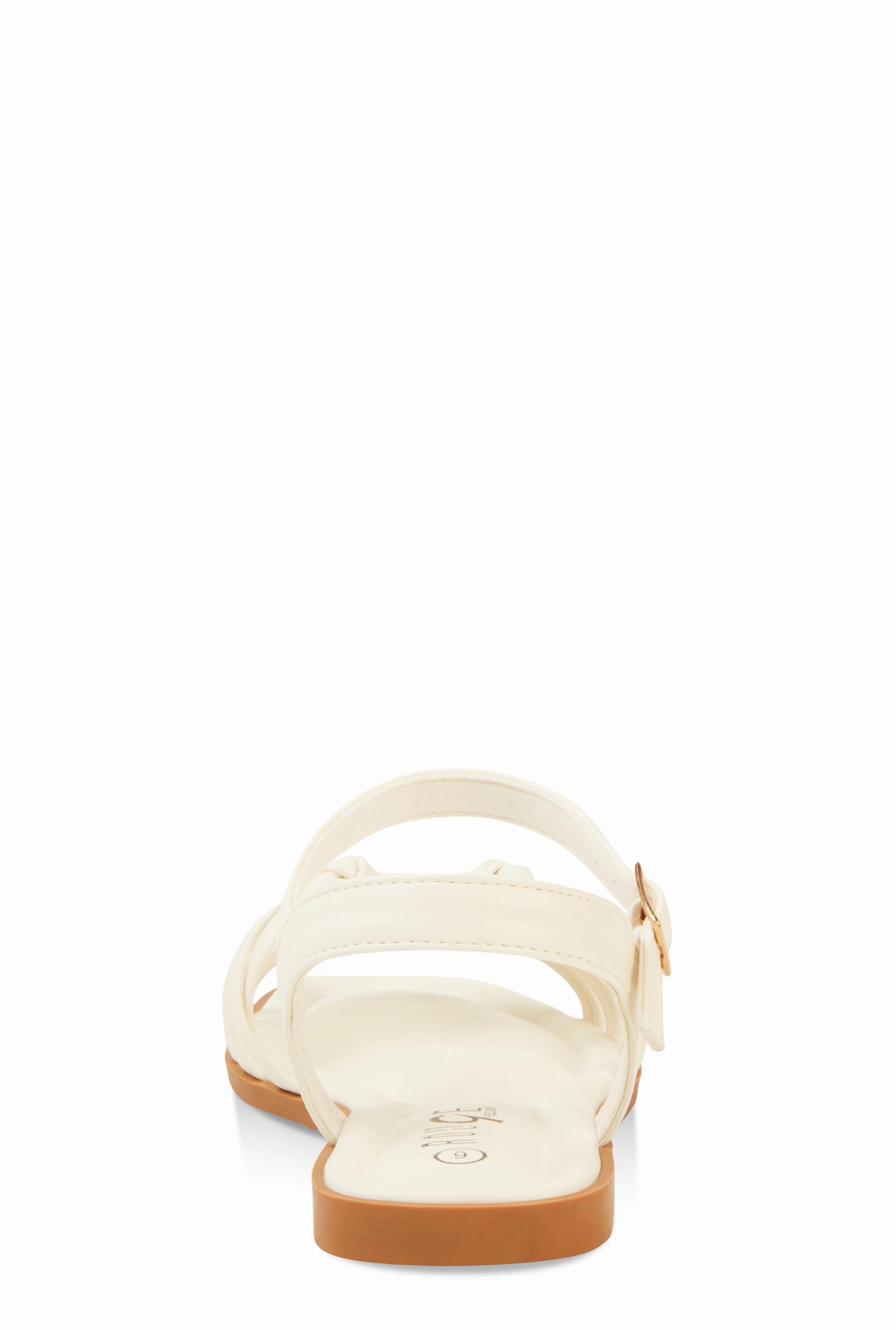 Woven Band Ankle Strap Sandals