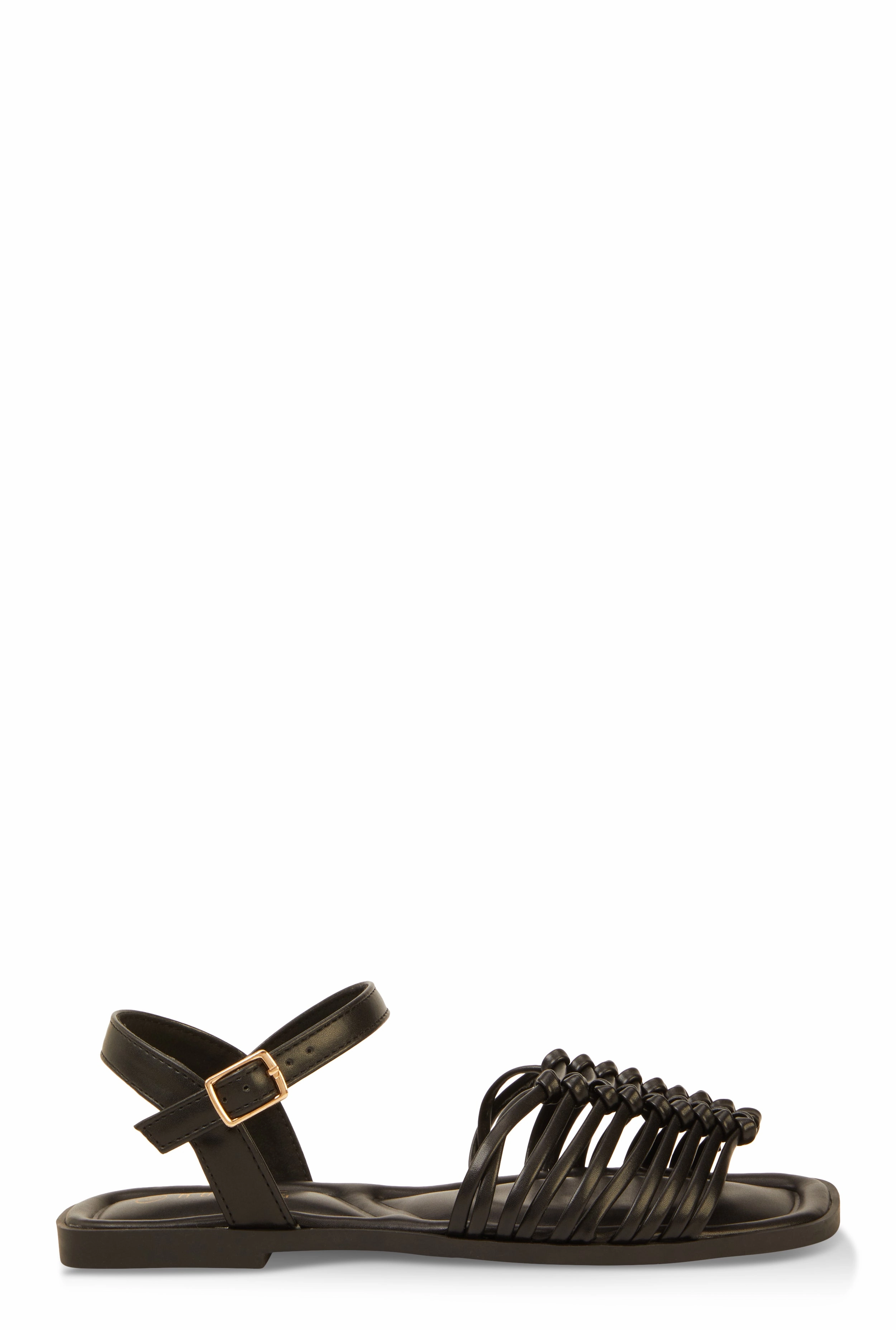 Woven Band Ankle Strap Sandals