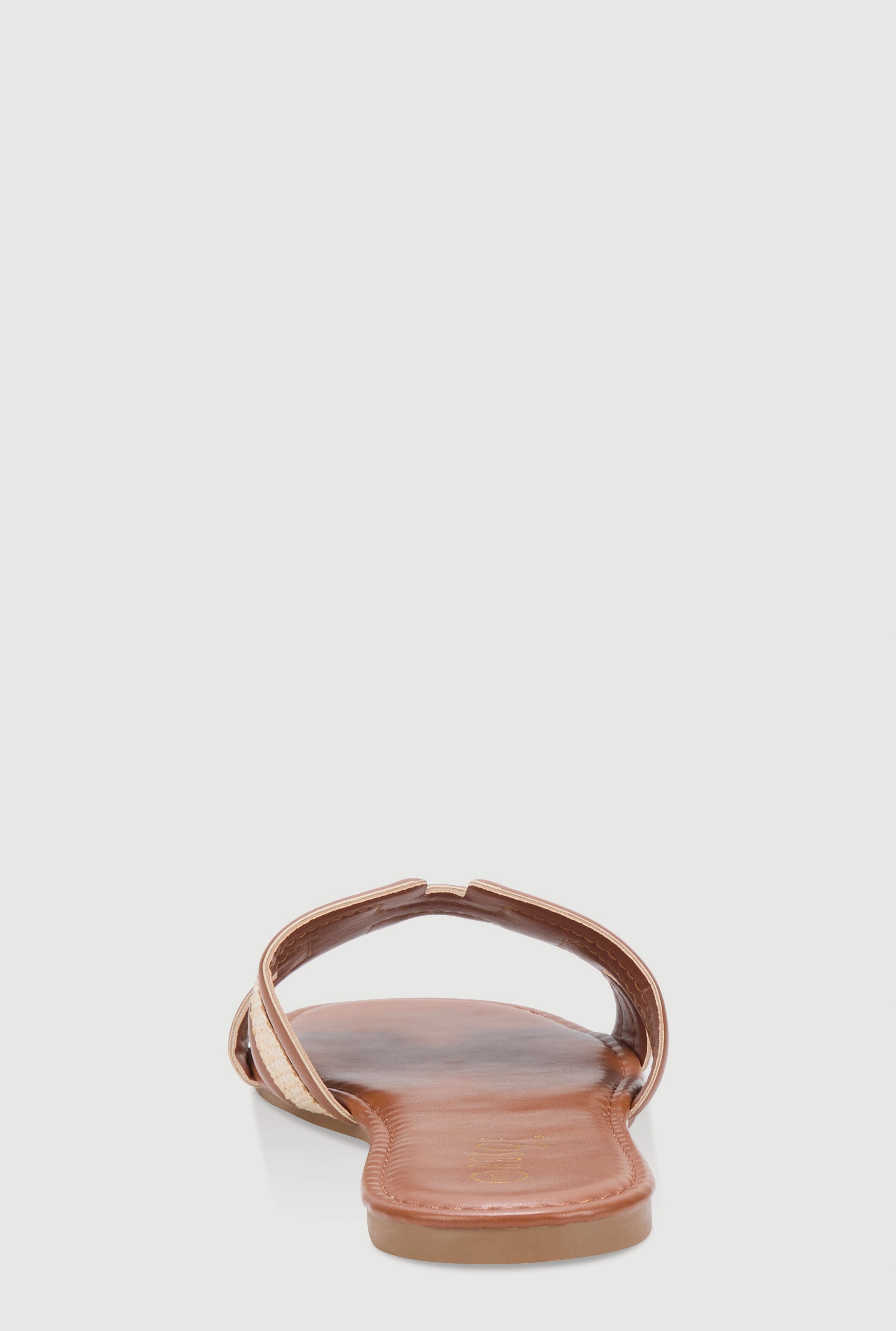 Woven Cut Out Band Slide Sandals