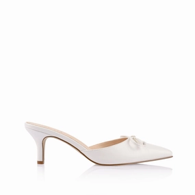Zeke Point Toe Kitten Heels - Chalk